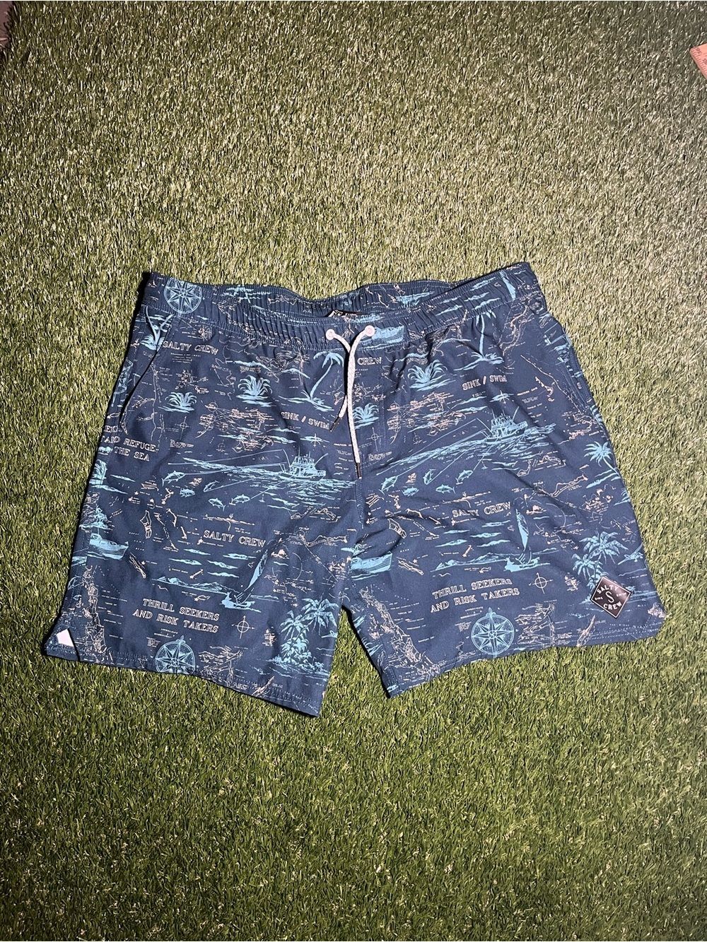Salty Crew Men’s XL Map Print Board Shorts
